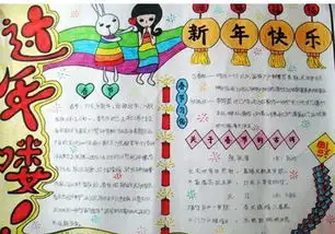 2019年关于新年由来的手抄报六年级