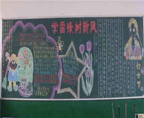 学雷锋黑板报雷锋处处有