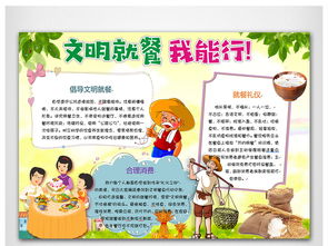 卡通风明就餐小报手抄报word模板图片素材wps下载2.72mb其他大全环保手抄报