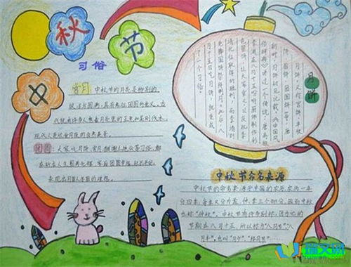 幼儿中秋节手抄报