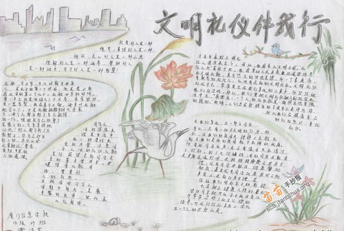 小学生文明礼仪伴我行手抄报图片大全内容