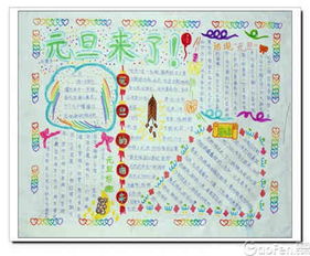 元旦手抄报元旦新年祝福语