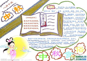 中学生迎中秋黑板报