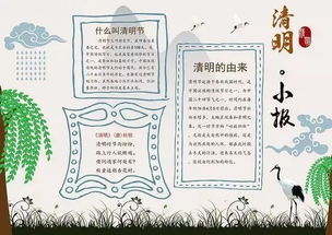 清明节手抄报模板,快为孩子收藏