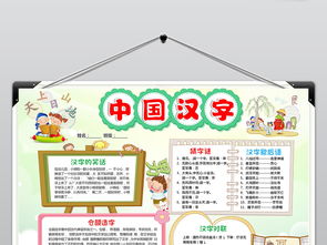 汉字小报有趣的汉字手抄报中国文字电子小报图片模板worddoc设计图下载传统国学手抄报大全编号18961934