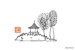 风和日丽春天风景简笔画