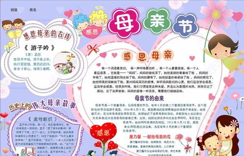 母亲节手抄报模板视频教程超多素材,孩子肯定用得上