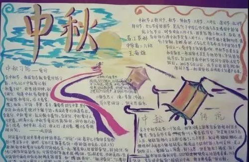中秋节手抄报图片素材模板,文字,赶紧为孩子收藏