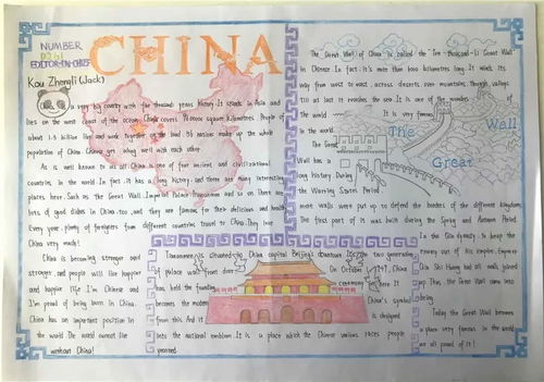 小学生china介绍主题英语手抄报