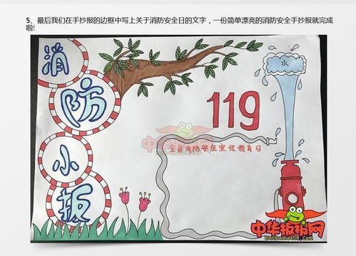 小学生消防安全手抄报图片,消防小报word模板下载jpg格式熊猫办公