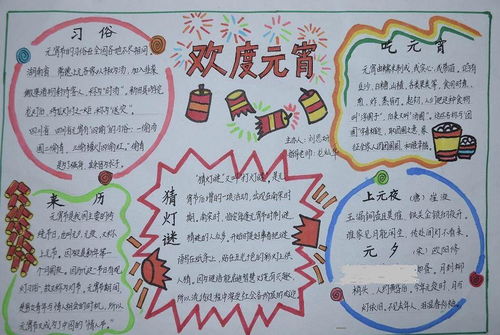 元宵节手抄报简单又漂亮小学生元宵节好看的手抄报图片