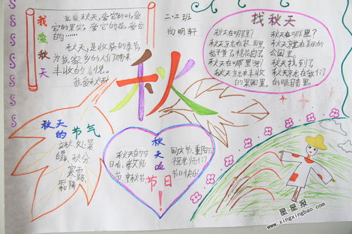 小学生秋手抄报图片资料