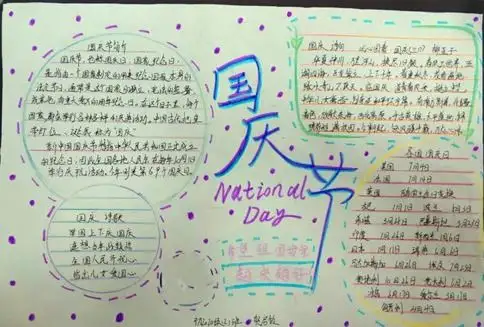 关于国庆节的手抄报图片