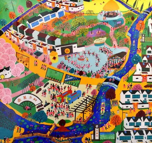 丹青绘乡土妙手颂华章当博里农民画遇上桃花坞木版年画主题画展暨端午奇妙游互动体验活动在淮安举行