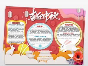 中秋节小报古诗月饼文化手抄报psd模板图片素材psd下载32.46mb中秋节手抄报大全节日手抄报