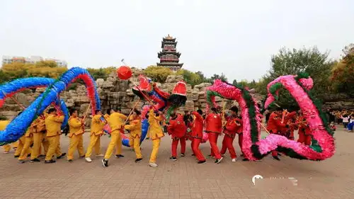曲周龙灯龙舞凤凰城一灯照九州