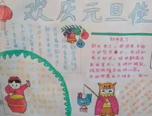 这份元旦手抄报,孩子一定用得上爸妈快收好