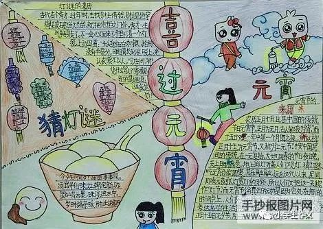 元宵节手抄报