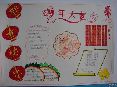 春节手抄报又简单又漂亮字少看起来多