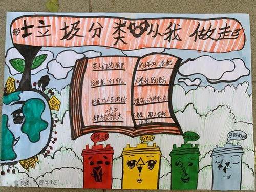 垃圾分类,从我做起万科城实验学校开展垃圾分类主题手抄报比赛