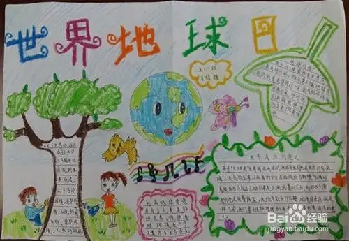 世界地球日手抄报怎样画