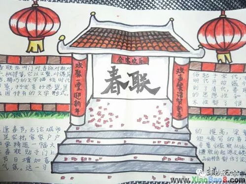 线条边框简笔画图片大全猪年春节手抄报手抄报图片边框版式大全