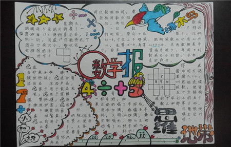 小学生数学手抄报斯隆先生的四片果树林