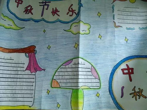 限时领中秋节手抄报月相知识视频介绍手工模版全了