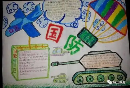 宣威小学开展国防教育手抄报评比活动