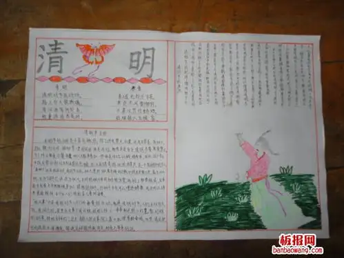 清明时节清明柳手抄报