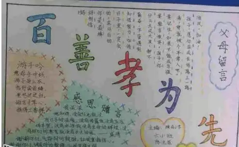 百善孝为先的手抄报