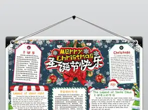 英语圣诞节小报平安夜新年手抄报电子小报素材图片模板psd设计图下载圣诞节手抄报大全编号18934261