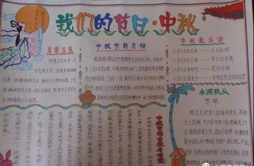 中秋节手抄报图片素材模板,文字,赶紧为孩子收藏