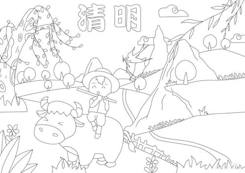 最全清明节手抄报60张黑白线稿可打印收藏一篇就够啦