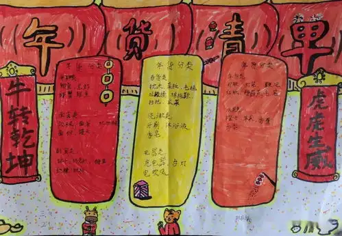 迎新年购物清单手抄报主题活动