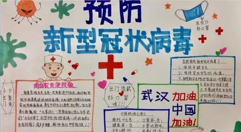 2020年小学生众志成城抗击疫情手抄报2张