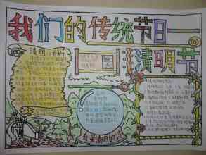 清明节手抄报海南人清明祭祖