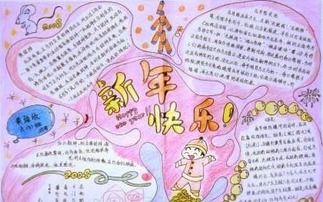 迎新年手抄报普天同庆迎新年