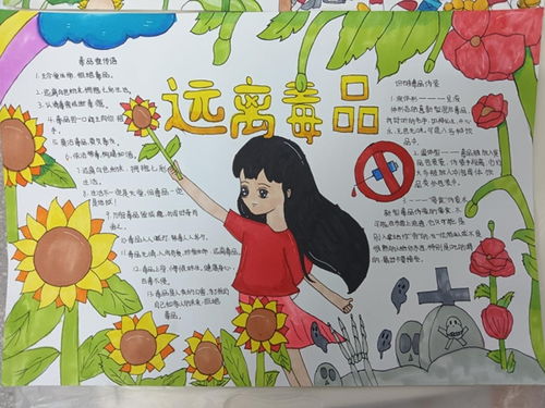 怀宁县腊树镇中心学校举办手抄报绘画赛筑牢校园防毒壁垒