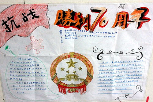 金川总校第二中学开展纪念抗战胜利70周年墙报展示活动