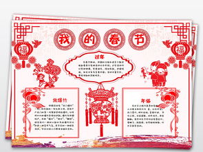 2019春节快乐猪年新年小报春节小报手抄报word模版图片模板worddoc设计图下载元旦手抄报大全编号19145785