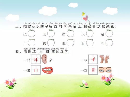 部编版一年级语文上册识字3口耳目