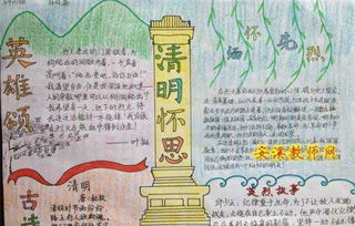 小学简单的清明节手抄报