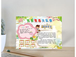 小学生自我介绍小报班干部竞选电子手抄报a3a4图片素材psd模板下载55.38mb其他大全