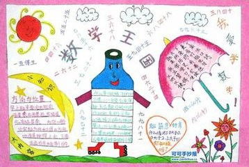 二年级数学手抄报又简单又漂亮是下册的字多一点多一点