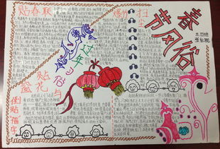 小学五年级春节习俗手抄报