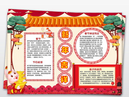 word模板新年2019猪年春节小报图片worddoc设计图下载元旦手抄报大全编号18960291