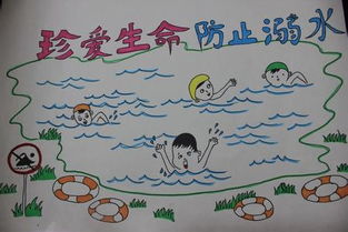 办手抄报主题是防溺水求漫画图,要简单的
