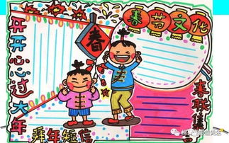 2018狗年春节手抄报,既简单又漂亮