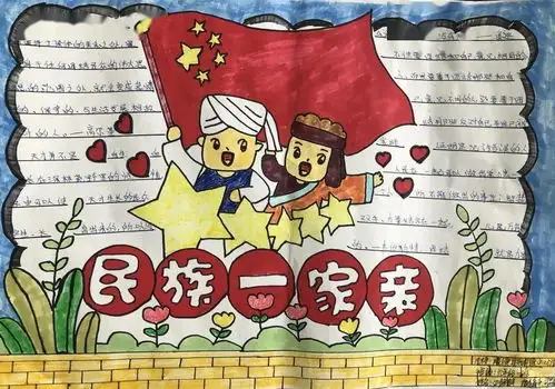 隆德县少先队民族团结进步月手抄报作品展第一期